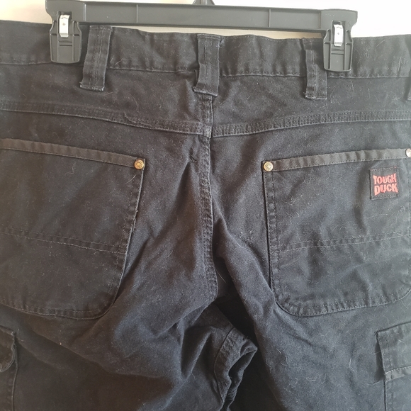 Mens Tough Duck Work Pants Black - Picture 12 of 14
